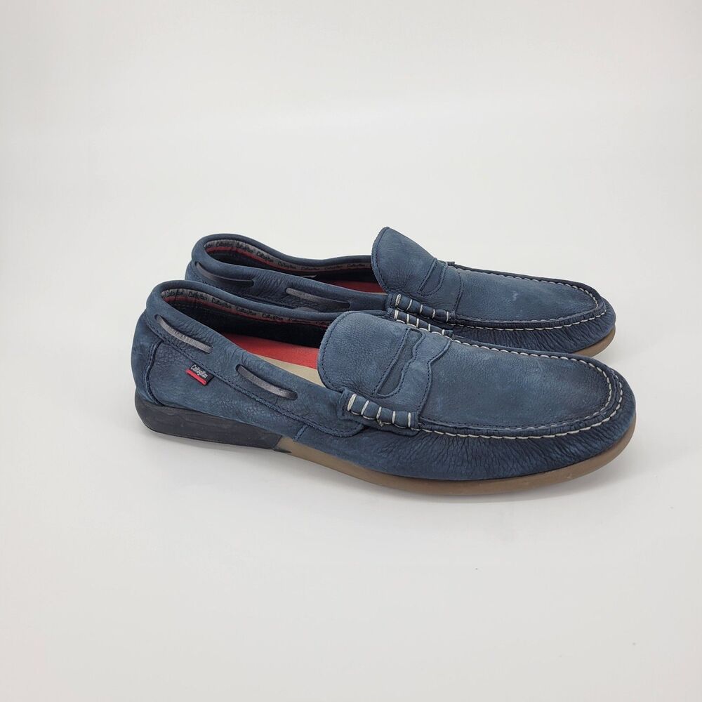 Callaghan Loafer Leather Mens 43 Blue Made In Spain Boat Shoe Deck Driving